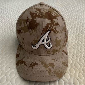Atlanta Braves Camo Fitted Hat